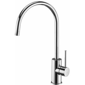 Paffoni Light Keukenmengkraan 36.3cm opbouw met draaibare uitloop Chroom glans
