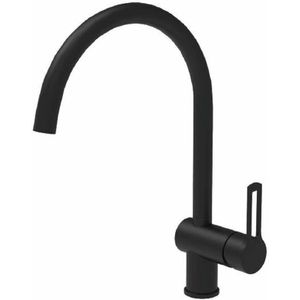 Paffoni Ringo Keukenmengkraan 3/8 inch flexibele slang 1 kraangat Zwart mat RIN180NO
