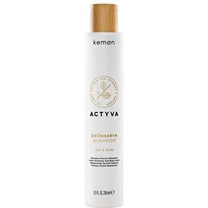 Kemon - Actyva Bellessere Shampoo, lichaams- en haardouche met fluweelachtige werking met argan- en lijnzaadolie - 250 ml