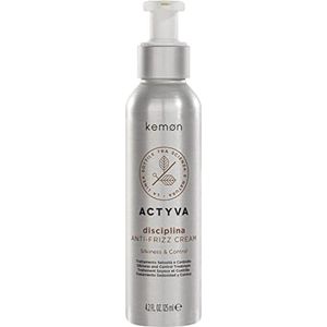 Kemon - Actyva Discipline Anti-Frizz Cream, disciplinerende crème voor Crespi-haar, met hyaluronzuur, anti-kroes en elastisch, 125 ml