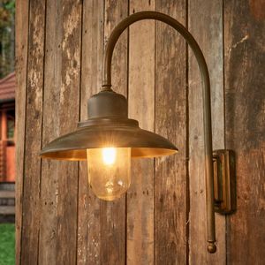 Moretti Luce Casale buitenwandlamp, hoogte 60cm, brons antiek