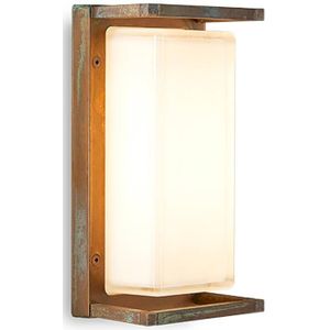 Moretti Luce Buitenwandlamp Ice Cubic 3412, messing antiek