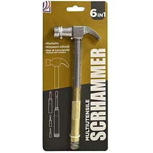 EURO MARKETING MANUFACTURING SCRHAMMER multifunctionele hamer multifunctioneel, metallic, uniek