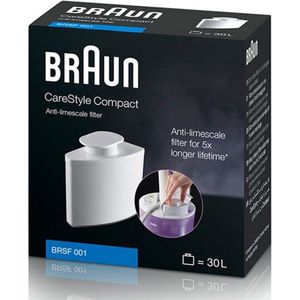 Braun antikalkfilter BRSF 001 – compatibel met Braun opslagstations CareStyle Compact, voor 23 watertanks / 30 liter, verlengt de levensduur van opslagtanks, met