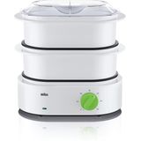 Braun FS 3000, 2 Korb/Körbe, Grün, Weiß, Arbeitsplatte, Drehregler, Vorderseite, 2 l