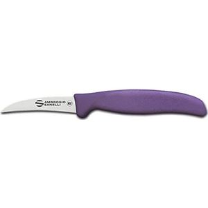 Sanelli Ambrogio S691.007P Ambrogio Sanelli-Supra groentemes, ergonomische greep van polypropyleen, kleur: violet, lemmet: gebogen, van nitro-B roestvrij staal, stikstofgehalte 7 cm, roestvrij staal