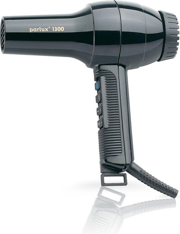 Parlux 1300 - Föhn - Zwart - 1300 Watt - 2 Warmtestanden - 2 Snelheden