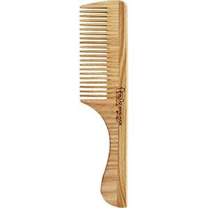 Tek Wooden Detangling Comb With Handle Medium Sized  Teeth
