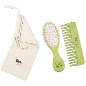 tek - Pocketborstel & Kamset - Limoen - Haarverzorging