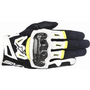 Alpinestars SMX 2 Air Carbon V2, Handschoenen, zwart/witte/neon geel, S