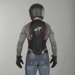 Alpinestars Nucleon KR-2 Black Smoke Red Back Protector - Maat XL