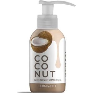 Dermatrophine Derma Juice vochtinbrengende hand- en kokoslichaam, 250 ml, vochtinbrengende lichaamscrème, een zachte en romige textuur die gemakkelijk absorbeert, vochtinbrengende crème