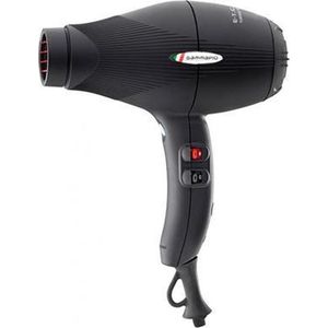 GAMMAPIU' Professionele haardroger E-T.C. Licht, Ionengenerator, Haarföhn, Licht, Stil Krachtig, 3 Snelheden, Gewicht 430 g, W 1800-2100 (ITALIA-stekker, Matzwart)