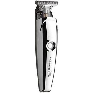 Gammapiu Absolute Hitter Trimmer, professionele tondeuse voor heren met verwisselbare afdekking, 40 mm lemmet, 3 kammen en reinigingsset, oplaadbare elektrische baardtrimmer met basis, kabel en USB