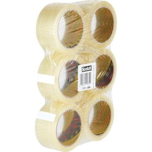Verpakkingstape Scotch 371 PP, 50mmx66m, transparant, 6 rollen
