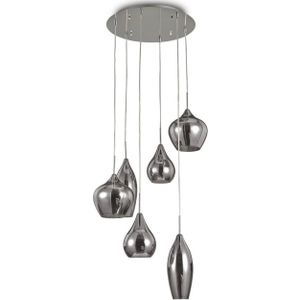 Ideallux Ideal Lux Soft hanglamp 6-lamps chroom/rook