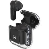 Celly SHEER Headset True Wireless Stereo (TWS) In-ear Oproepen/muziek Zwart, Transparant