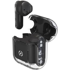 Celly SHEER Headset True Wireless Stereo (TWS) In-ear Oproepen/muziek Zwart, Transparant