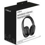 Celly FLOWBEATBK hoofdtelefoon/headset Hoofdtelefoons Draadloos Hoofdband Business/Everyday USB Type-C Bluetooth Zwart