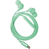 Celly - UP1600TYPECGN - Oordopjes - Groen - Ergonomisch ontwerp