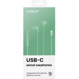 Celly - UP1600TYPECGN - Oordopjes - Groen - Ergonomisch ontwerp