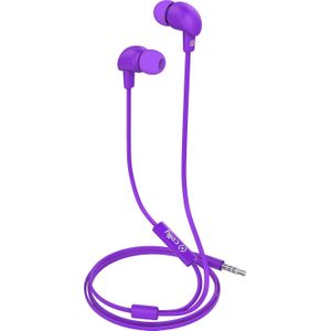 Celly-stereo koptelefoon 3,5 mm flat kabel Purple