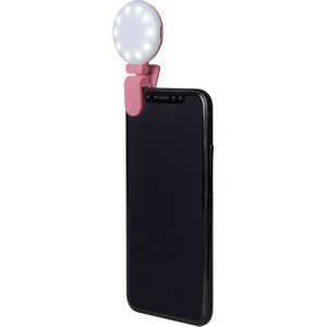 Celly Clicklight universele lichtring voor smartphones, oplaadbaar, USB, 3 kleuren, roze