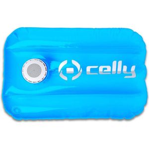 Celly Opblaasbaar Kussen Met Speaker Bluetooth 30 Cm Blauw
