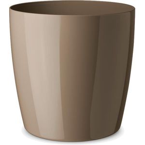 Bloempot - Milano Luce - 30x29 Taupe - Inclusief Wielen & Rooster