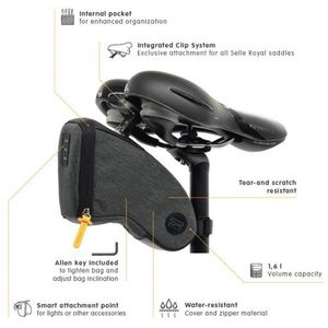 Selle Royal Satteltasche Medium, unisex, schwarz, 1.2L