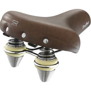 Selle Royal Drifter fietszadel - Vintage design - Dubbele veren - Medium bruin - 251x221 mm