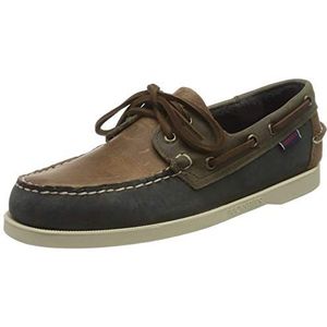 Sebago Portland Spinnaker Waxed bootschoenen voor heren, meerkleurig bruin navy grijs N17, 39 EU