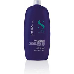 Alfaparf - Semi di Lino Brunette Anti-Orange Shampoo - 1000ml - Voor Donker Haar