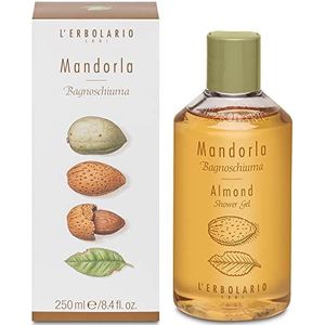 L'Erbolario Douchegel - Hydraterende Body Wash voor droge huid - voedende lichaamszeep met zoete amandel extract - warme amandelgeur - amandel - 8.4 oz