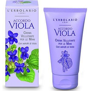 L'Erbolario Accordo Viola geparfumeerde handcrème voor een fluweelachtige huid, per stuk verpakt (1 x 75 ml)