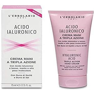 L'Erbolario hyaluronzuur handcrème met drievoudig effect, 75 ml