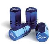 Simoni Racing - Set Ventielkapjes - Blauw - Aluminium - 4 Stuks