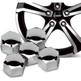 Simoni Racing - Wielmoerkapjes - Chroom - Set van 20 Stuks - Kunststof