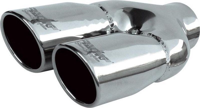 Simoni Racing - Uitlaat Sierstuk - Dubbel Rond - RVS - Diameter 76mm - Lengte 230mm