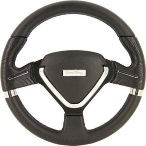 Simoni Racing Sportstuur Montecarlo 320mm - Zwart Leder