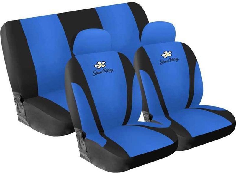 Simoni Racing - Stoelhoezenset - Blauw - Microfiber - 8-delig