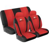 Simoni Racing - Daisy - Stoelhoezenset - Rood - Microfiber - 8-Delig