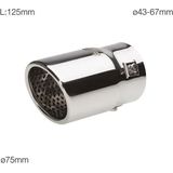 Simoni Racing - Ovaal Schuin - Uitlaatsierstuk - Inox - 75x80xL128