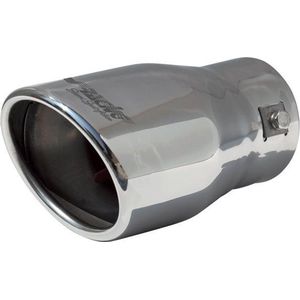 Simoni Racing - UitlaatSierstuk Ovaal RVS - Lengte 147mm - Montage 43-67mm