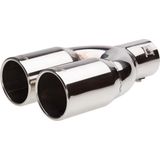 Uitlaatsierstukken - Rond V-vorm - Roestvrij Staal - Diameter 76mm