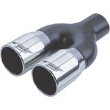 Uitlaatsierstukken - Rond V-vorm - Roestvrij Staal - Diameter 76mm