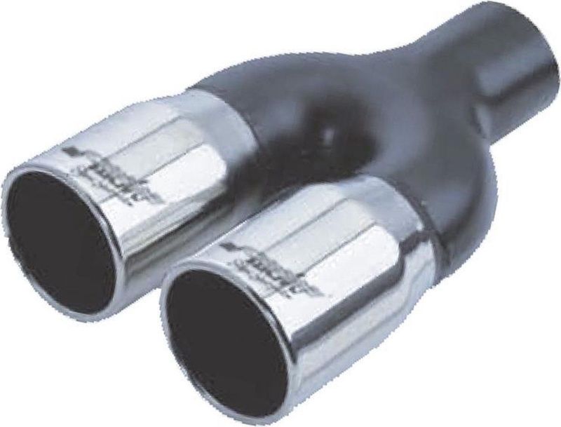 Uitlaatsierstukken - Rond V-vorm - Roestvrij Staal - Diameter 76mm