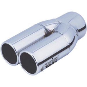 Simoni Racing - UitlaatSierstuk - Dubbel Rond - RVS - Diameter 63mm - Lengte 220mm