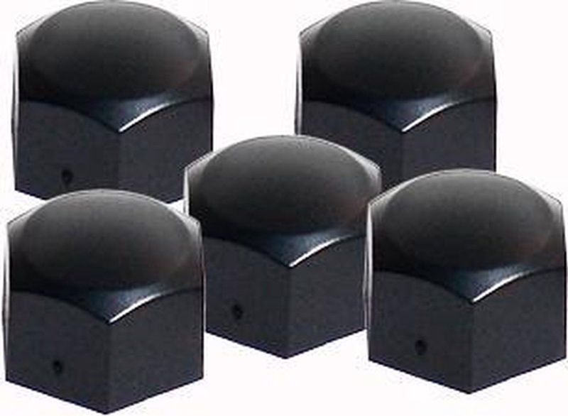 Simoni Racing - Wielmoerkapjes - Zwart - Kunststof - Set van 20