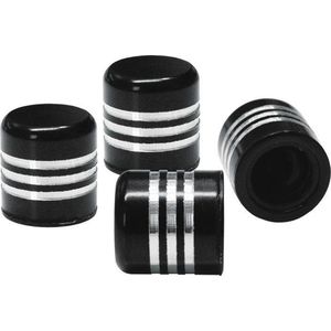 Simoni Racing - Set Ventielkapjes - Zwart - Aluminium